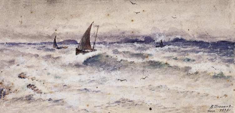 Die Rückkehr der Fischer von Wladimir Nikolajewitsch Ptschelin, 1898.