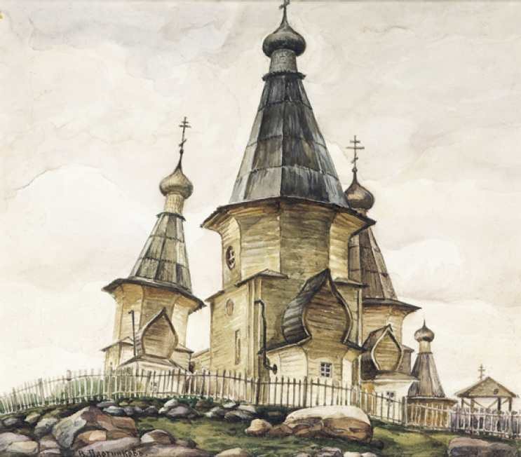 Dormitio-Kirche in Kem' von Vladimir A. Plotnikov.