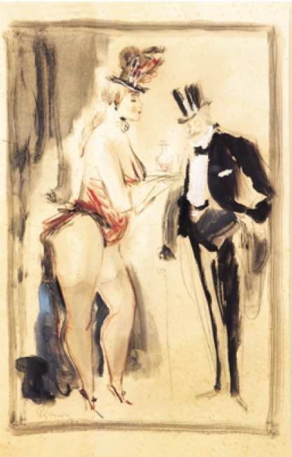 Ein Glas für den Gast von Konstantin Iwanowitsch Rudakow, 1925.