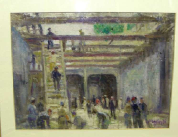 Interieur / Stadt R. von Iosif Michajlovic Gurvic, 1936.