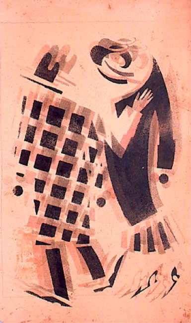Neue Reiche. NEP-Mann mit Dame von Wladimir Wassiljewitsch Lebedew, 1925.