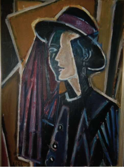 Porträt einer Frau von Alexei Alexandrovich Lazykin, 1996.