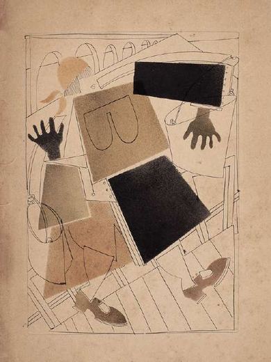 Arbeiterin auf der Baustelle von Wladimir Wassiljewitsch Lebedew, 1925.