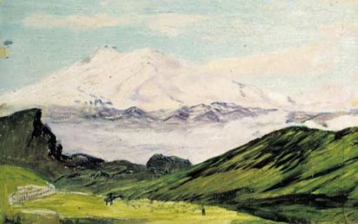 Berglandschaft von Nikolai Nikanorowitsch Dubowskoi, 1889.