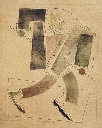 Der Billardspieler von Wladimir Wassiljewitsch Lebedew, 1925.