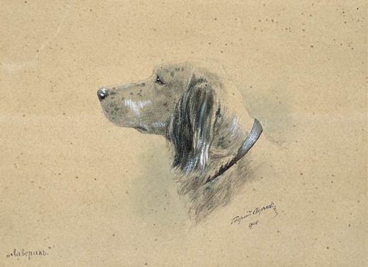 Der Laverack-Hund von Georgy Nikolaevich Sverchkov, 1905.