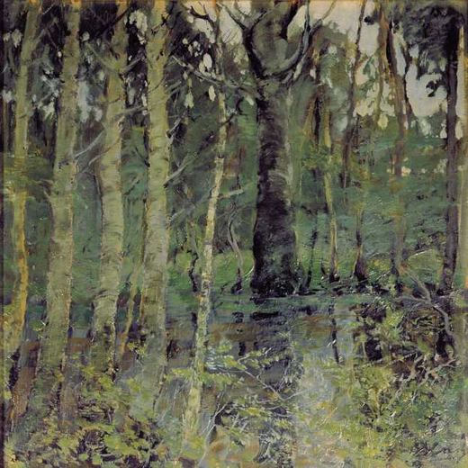 Im Sommer, im Wald von Vasily Alexandrovich Zverev, 1919.