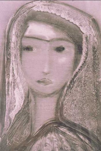 Porträt einer Frau von Rostislav Nikolaevich Barto, 1968.