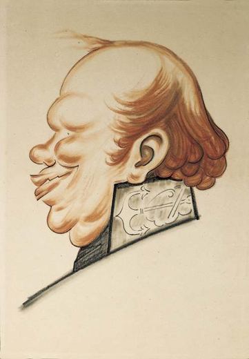 Schminkentwurf zu Gogols Der Revisor von Nikolay Pavlovich Akimov.